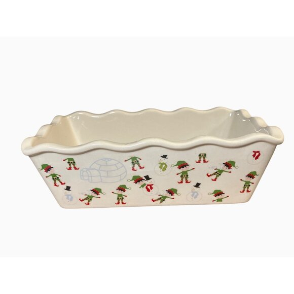 Ceramic Elf Loaf Pan Dish - Picture 1 of 13